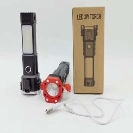 Plastic Rechargeable LED 3W Torch